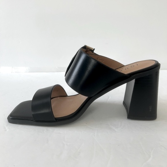 Journee Collection Women’s Junie Black Block Heel Sandals Shoes Size 8 NIB - Picture 7 of 11